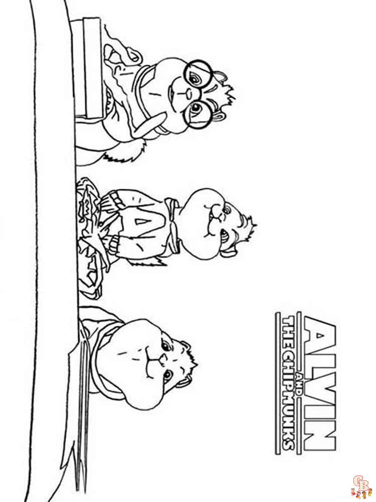 Alvin And The Chipmunks Coloring Pages 9