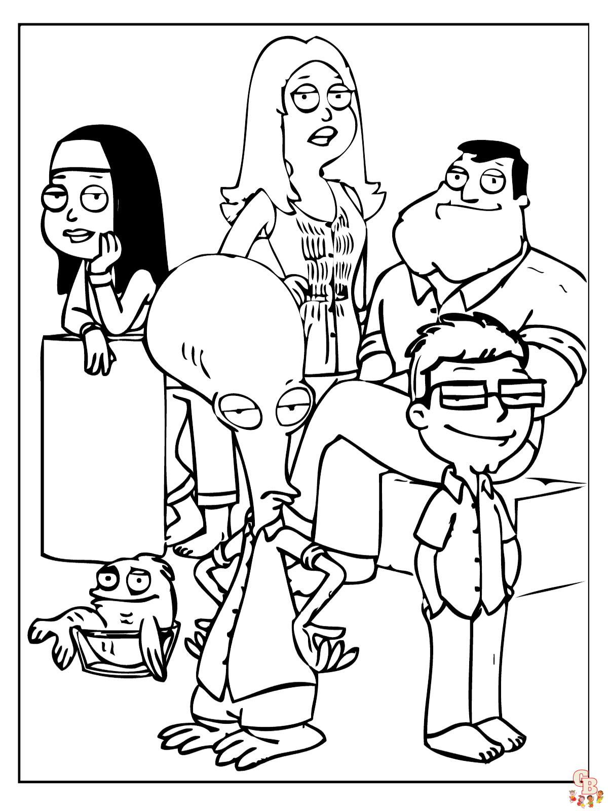 American Dad Coloring Pages 10