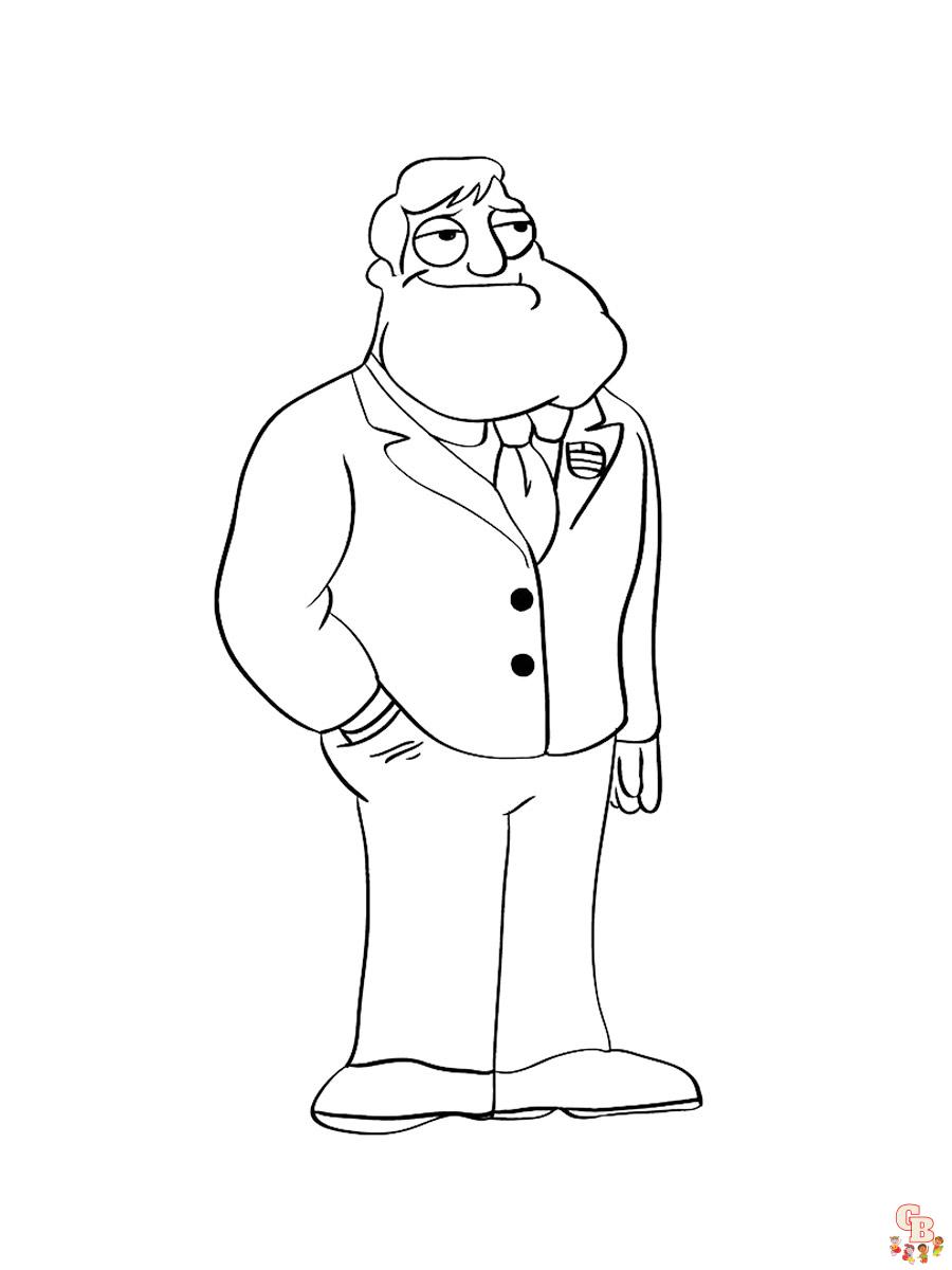 American Dad Coloring Pages 11