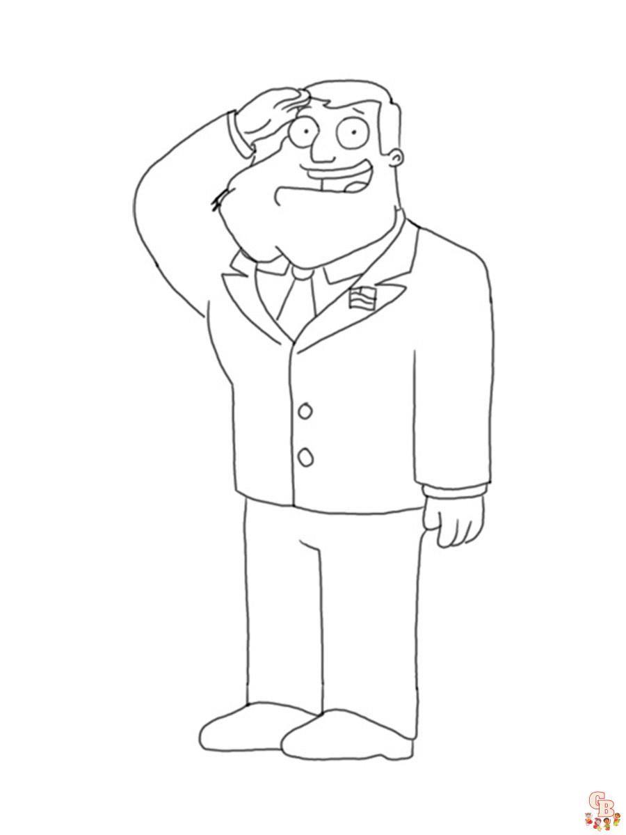 American Dad Coloring Pages 2