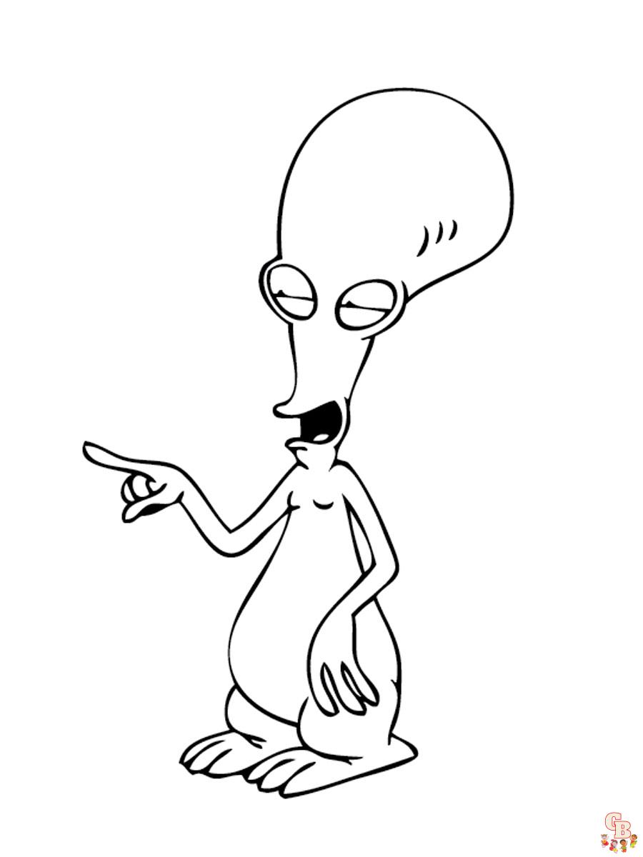 American Dad Coloring Pages 7