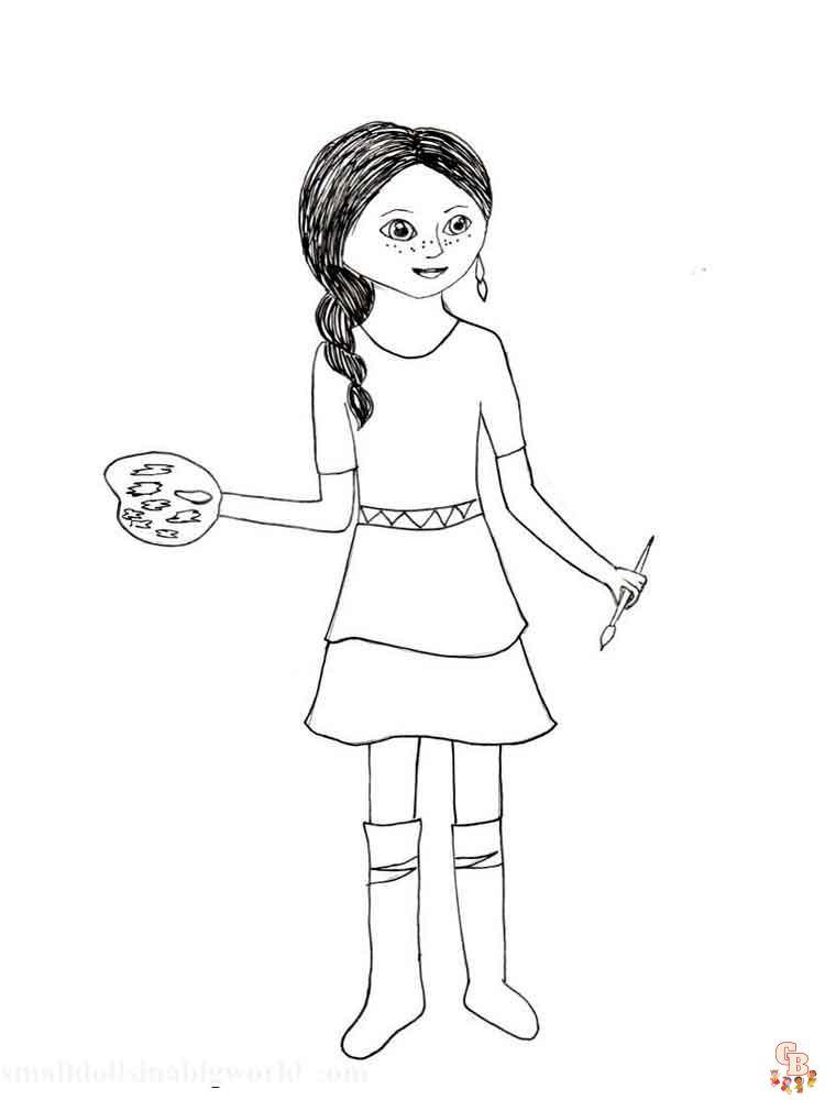 American Girl Doll Coloring Pages 11