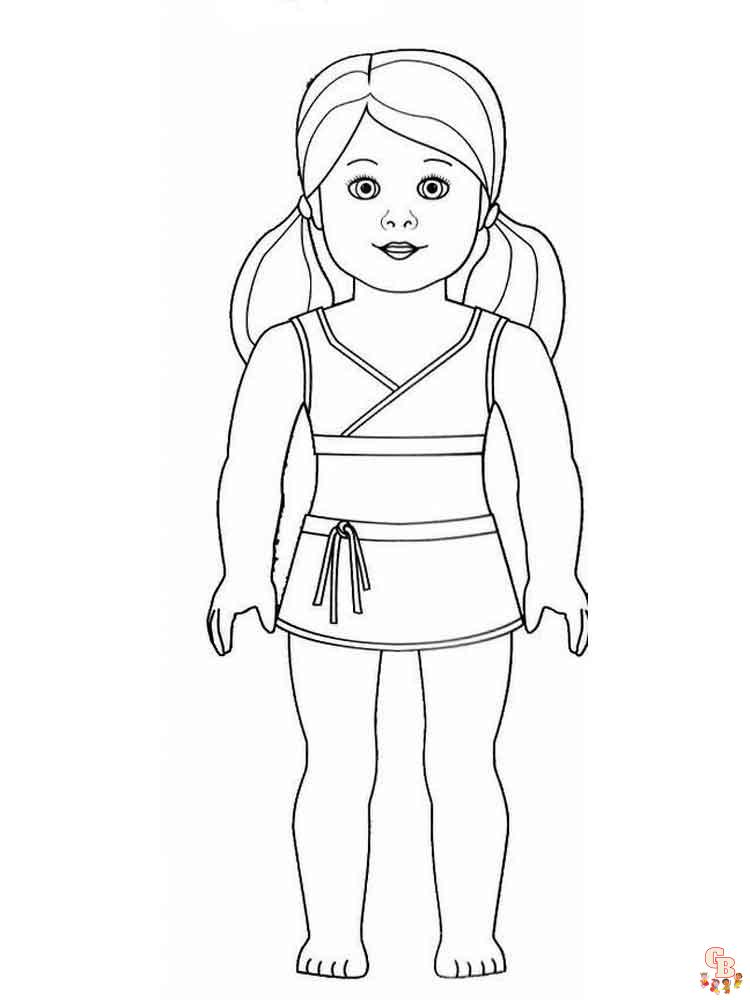 American Girl Dolls Coloring Pages Free Printable Sheets