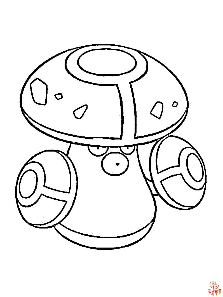 Amoonguss Coloring Page 3