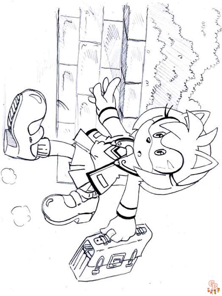 Amy Rose Coloring Pages 16