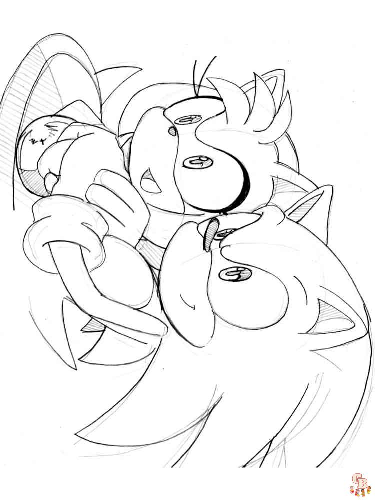 Amy Rose Coloring Pages 18