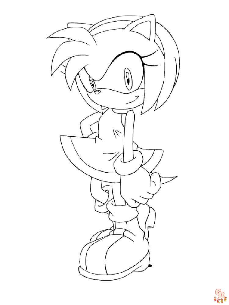 Amy Rose Coloring Pages 6