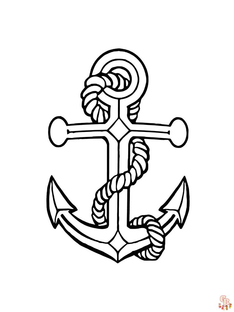 Anchor Coloring Pages for Kids - GBcoloring