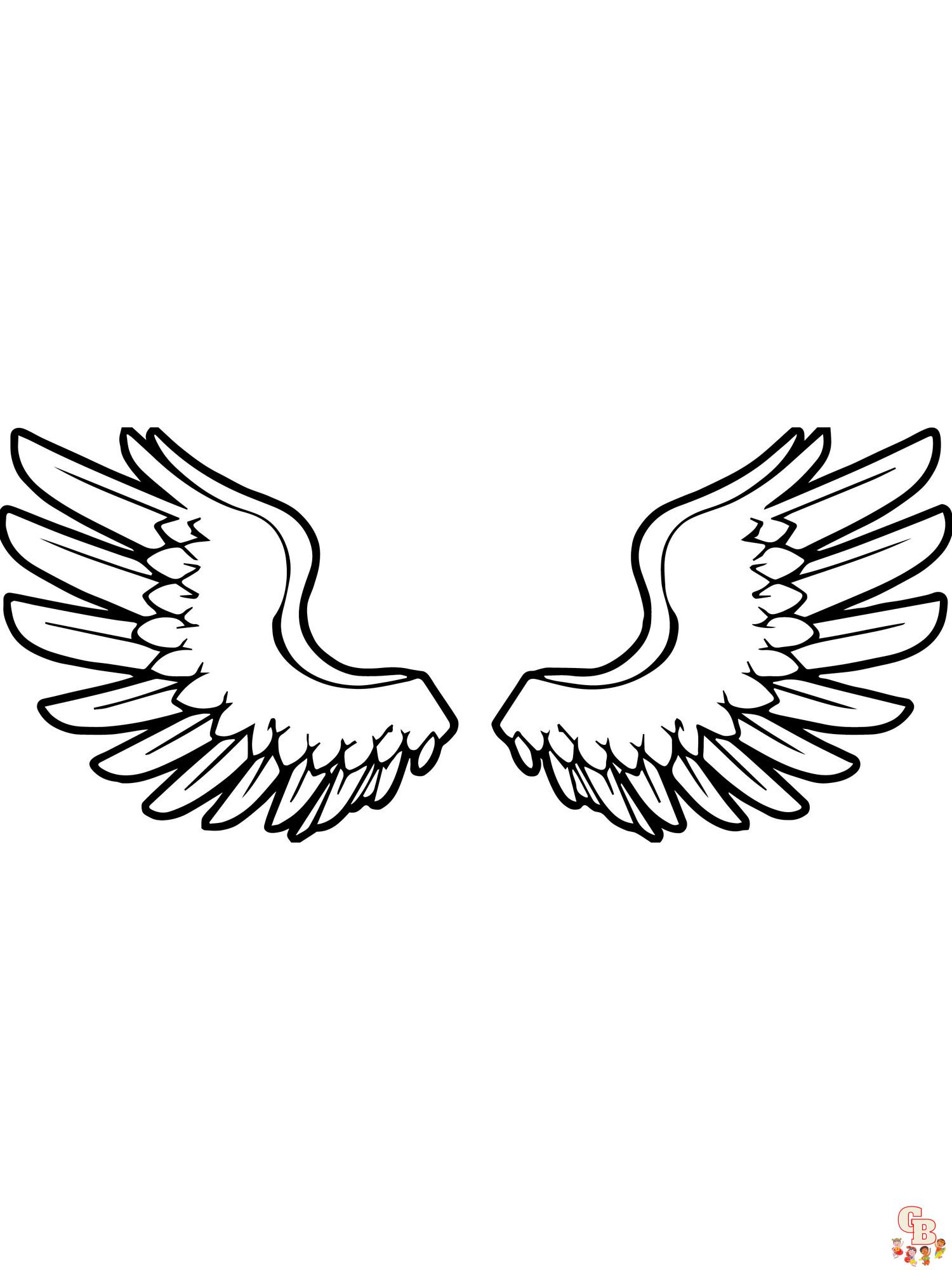 Dibujo de alas de angel para colorear  Dibujos para colorear imprimir  gratis