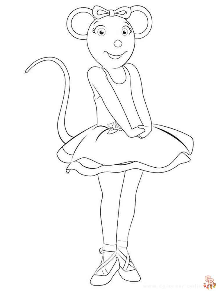 Angelina Ballerina Coloring Pages 10