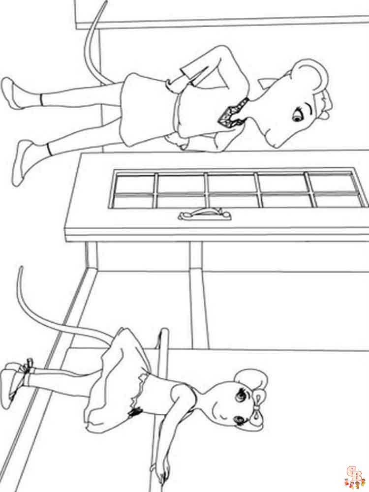 Angelina Ballerina Coloring Pages 11