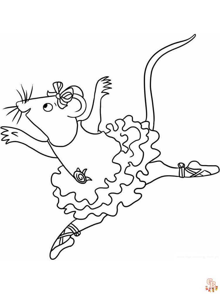 Angelina Ballerina Coloring Pages 12