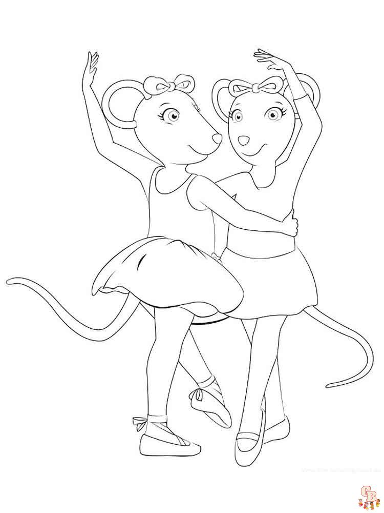 Angelina Ballerina Coloring Pages 13