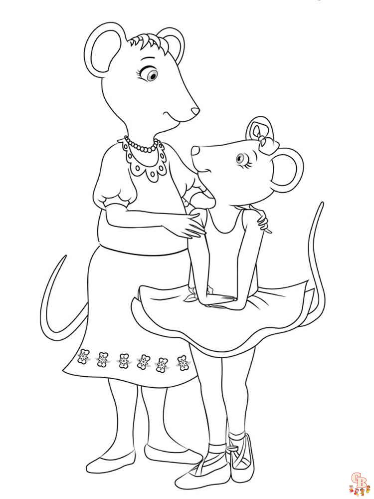 Angelina Ballerina Coloring Pages 2