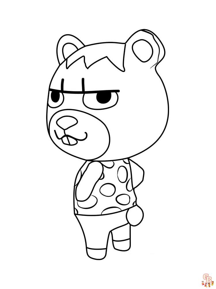 Animal Crossing Coloring Pages 14
