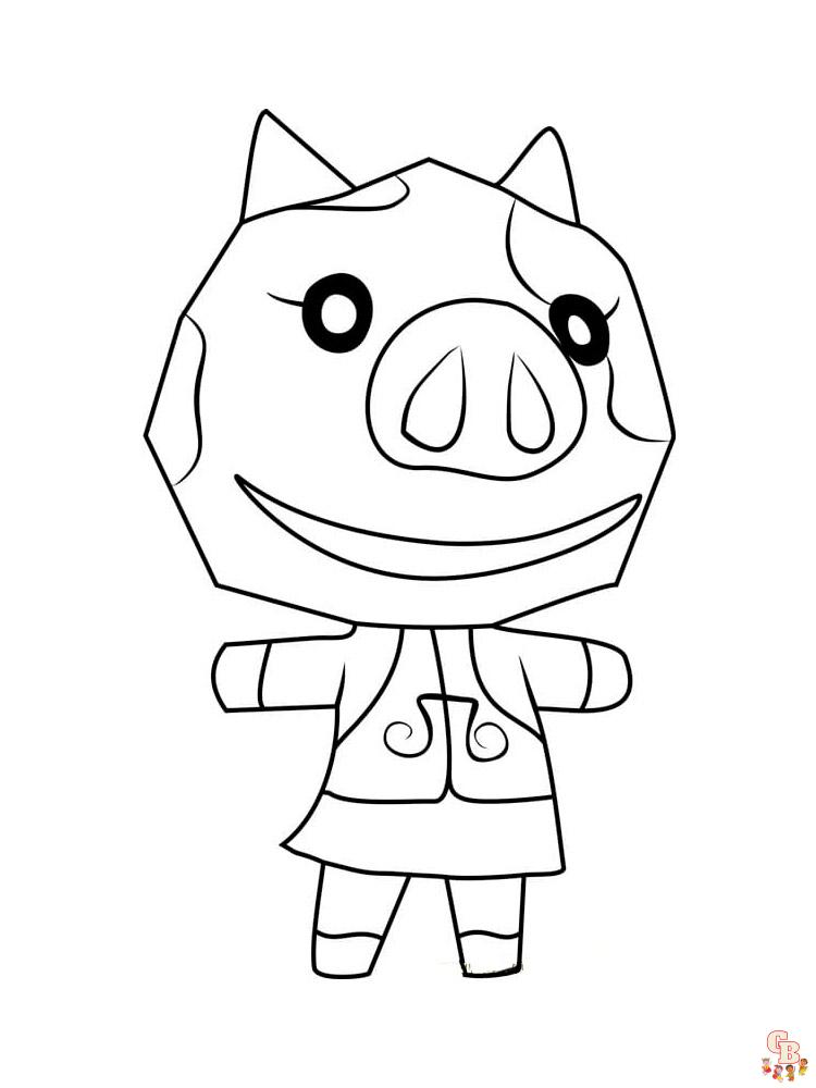 Animal Crossing Coloring Pages 18