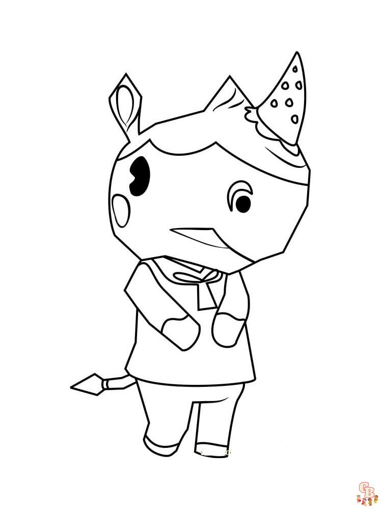 Animal Crossing Coloring Pages 19