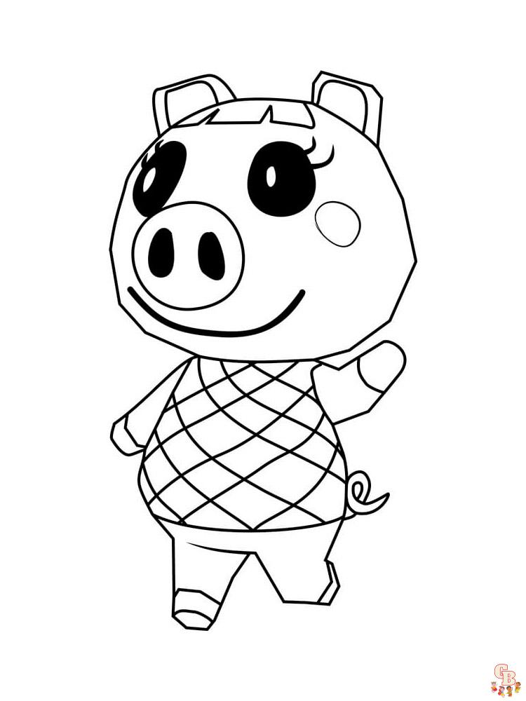 Animal Crossing Coloring Pages 29