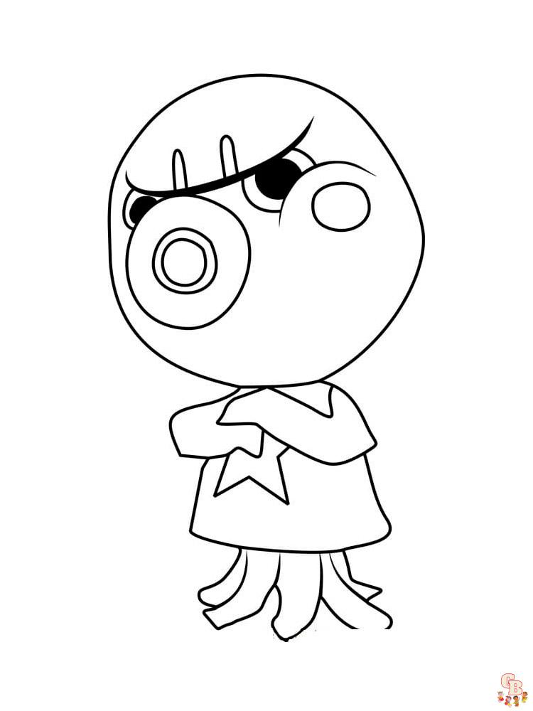 Animal Crossing Coloring Pages 47