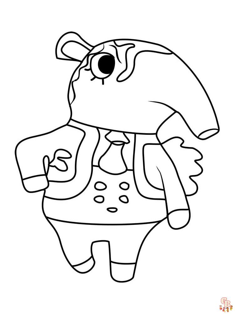 Animal Crossing Coloring Pages 59