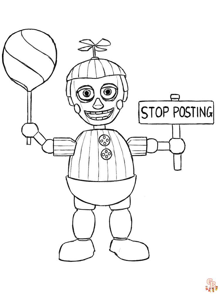 Animatronics Coloring Pages 9