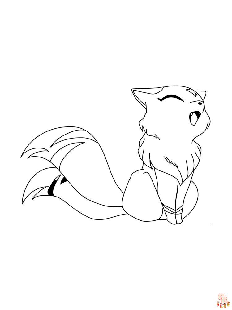 Anime Animals Coloring Pages 14