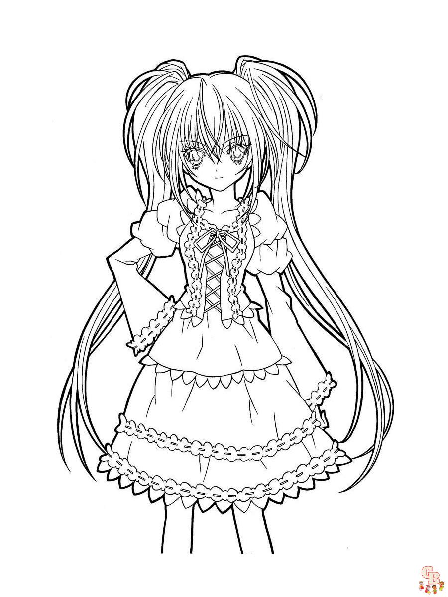 Anime Girl Coloring Pages 14