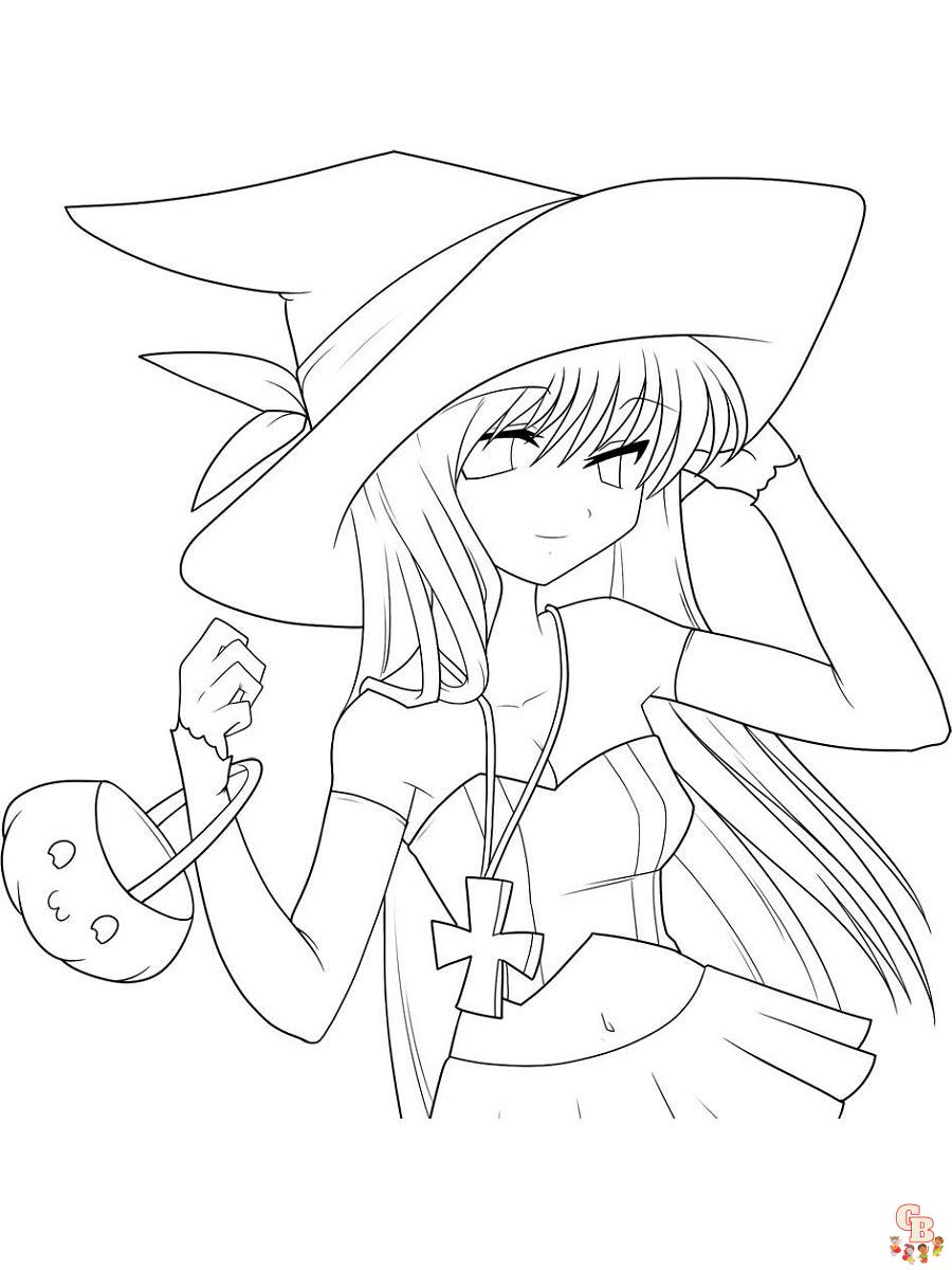 Anime Girl Coloring Pages 16