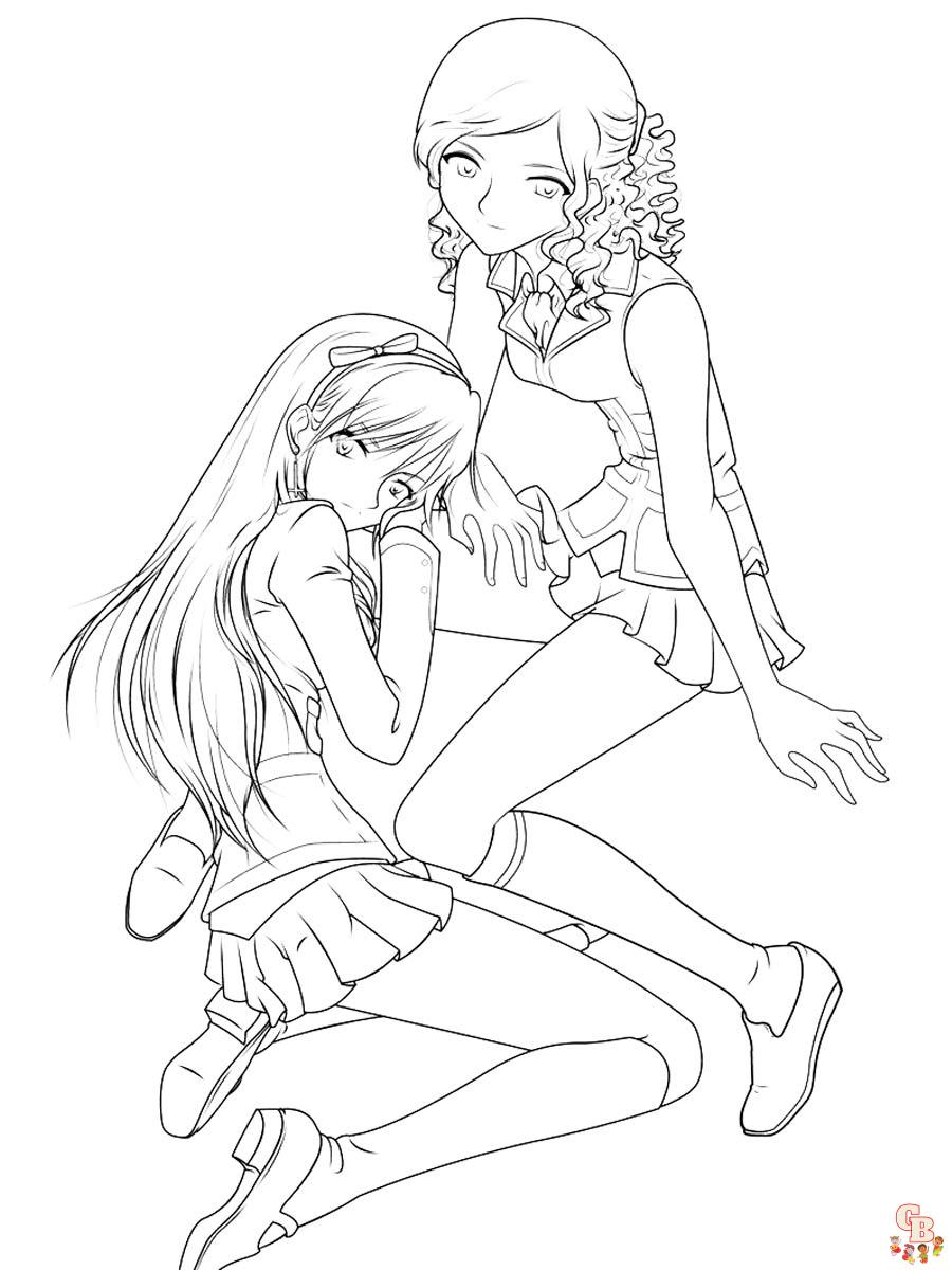 Anime Girl Coloring Pages 20