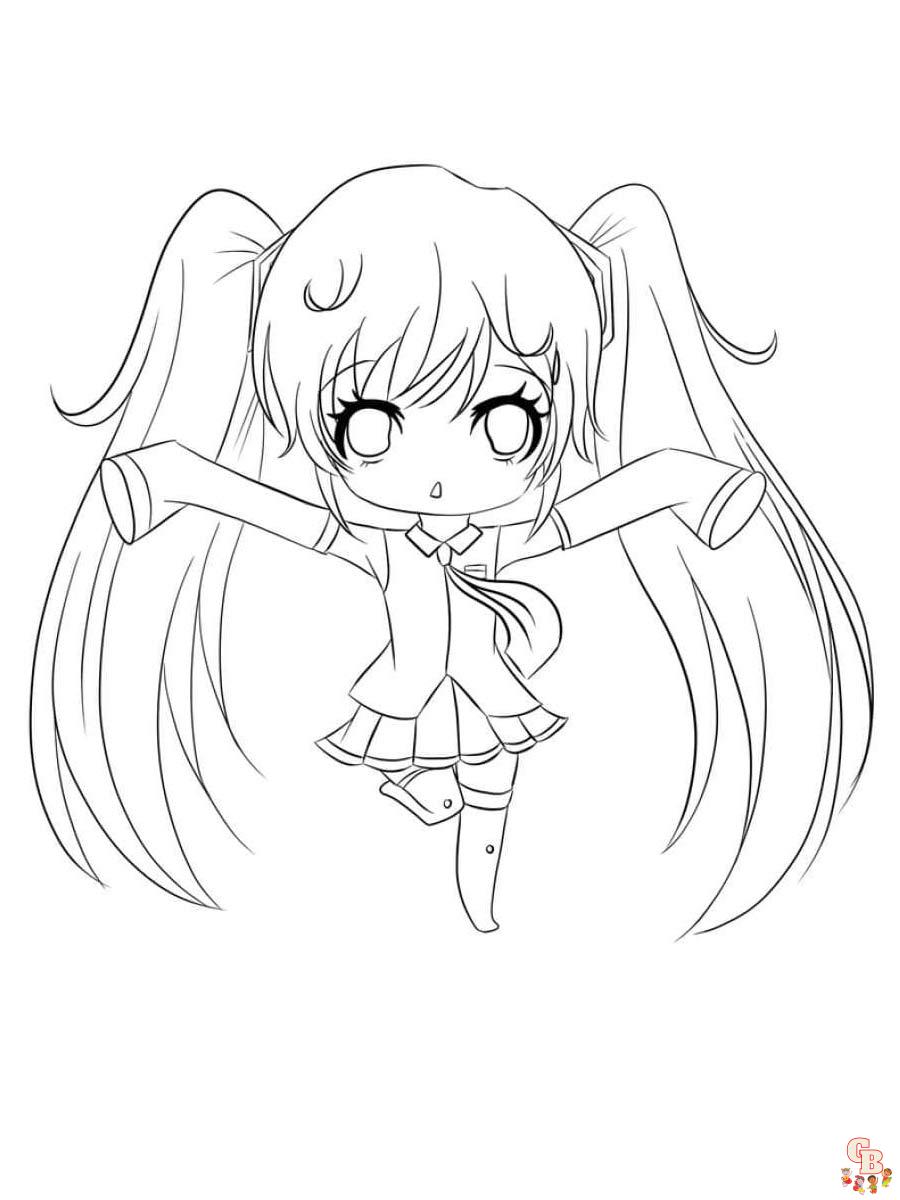 Get This Kawaii Cute Anime Girls Coloring Pages Free !