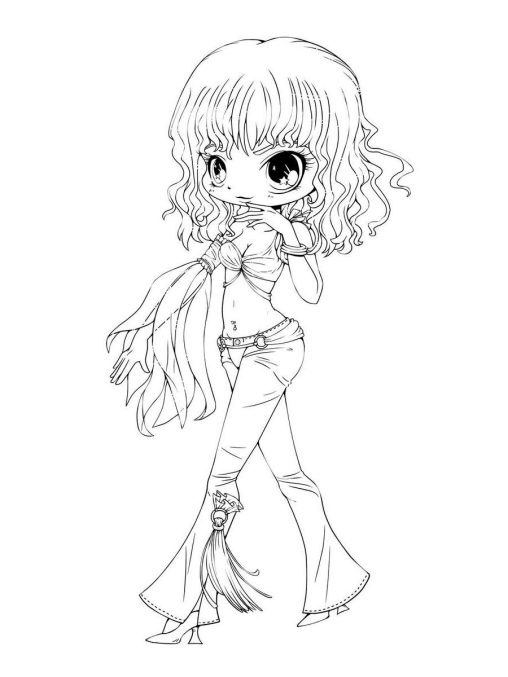 Free Printable Anime Girl Coloring Pages by GBcoloring