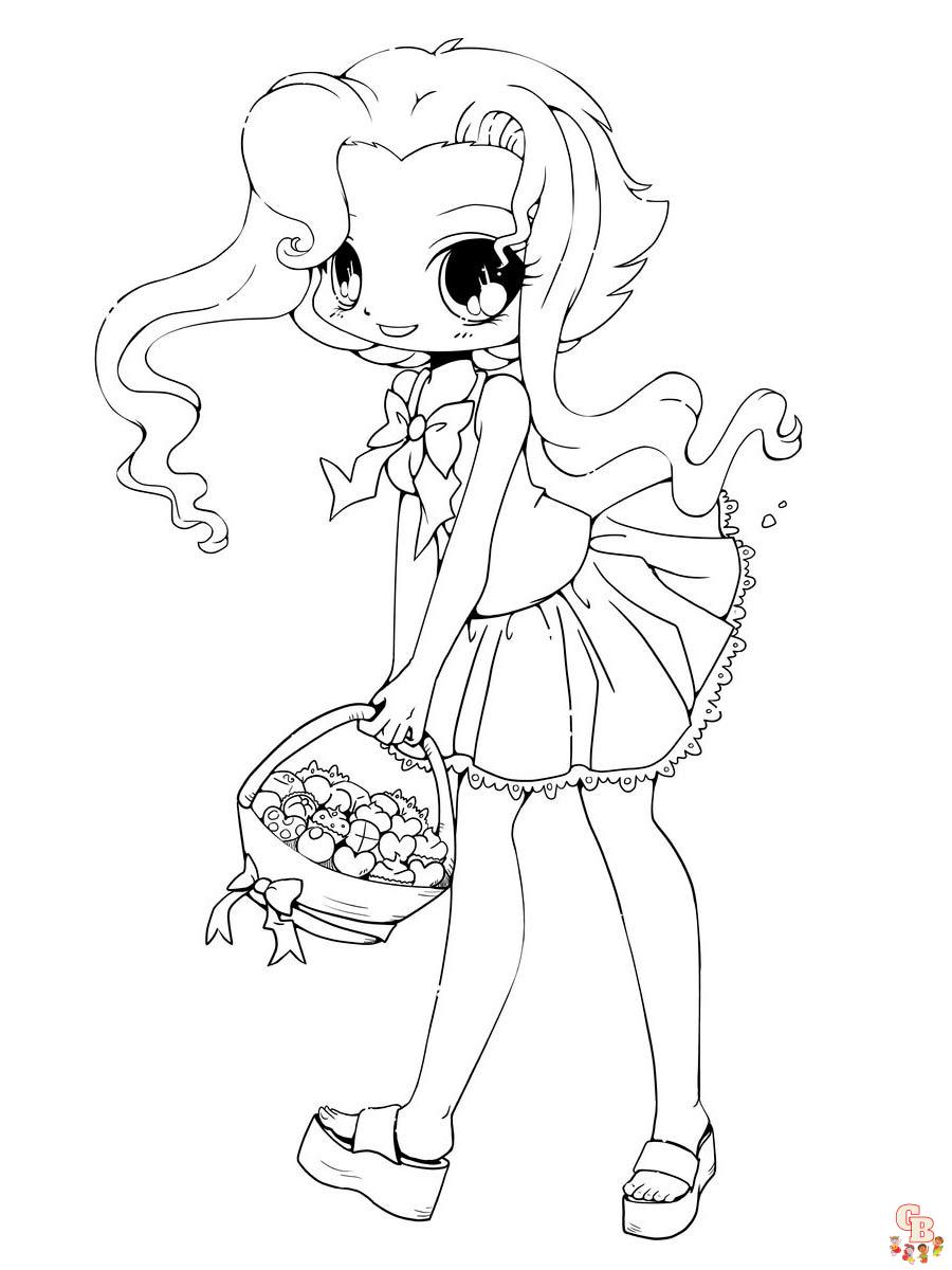 Anime Girl Coloring Pages 27