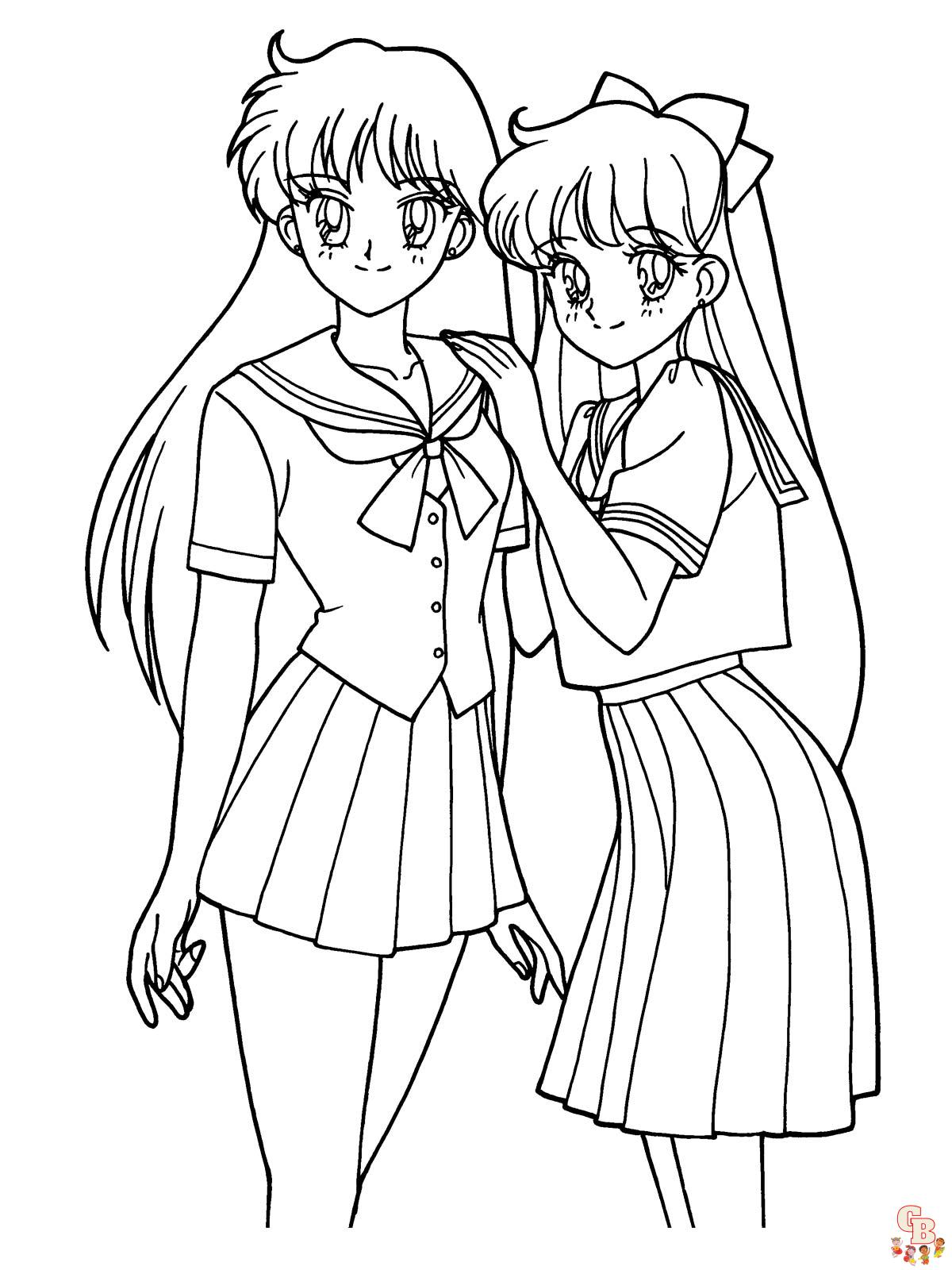Anime Girl Coloring Pages 29