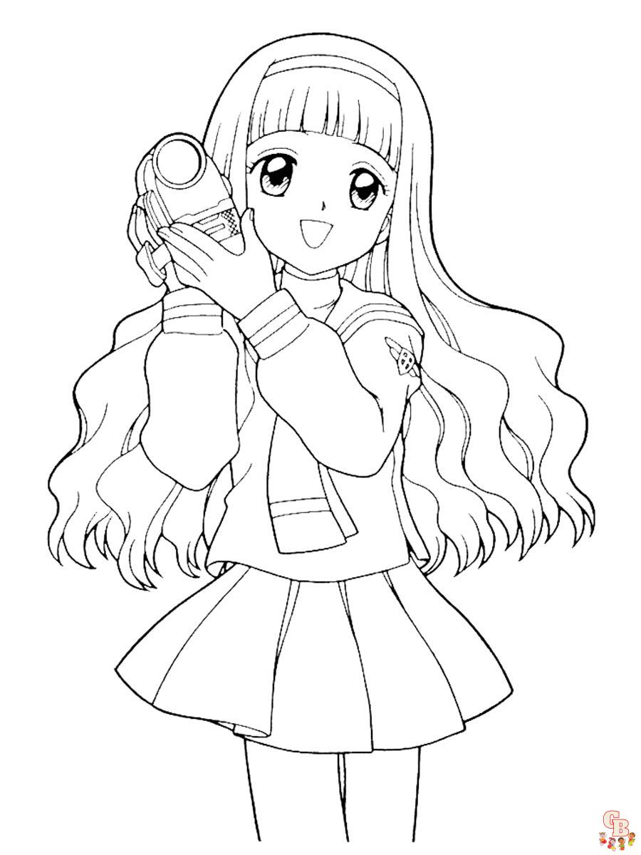 Anime Girl Coloring Pages 34
