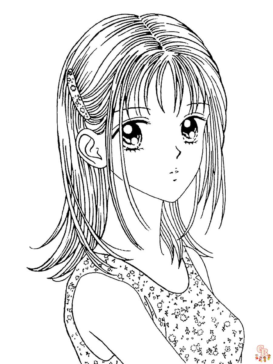 Anime Girl Coloring Pages 35