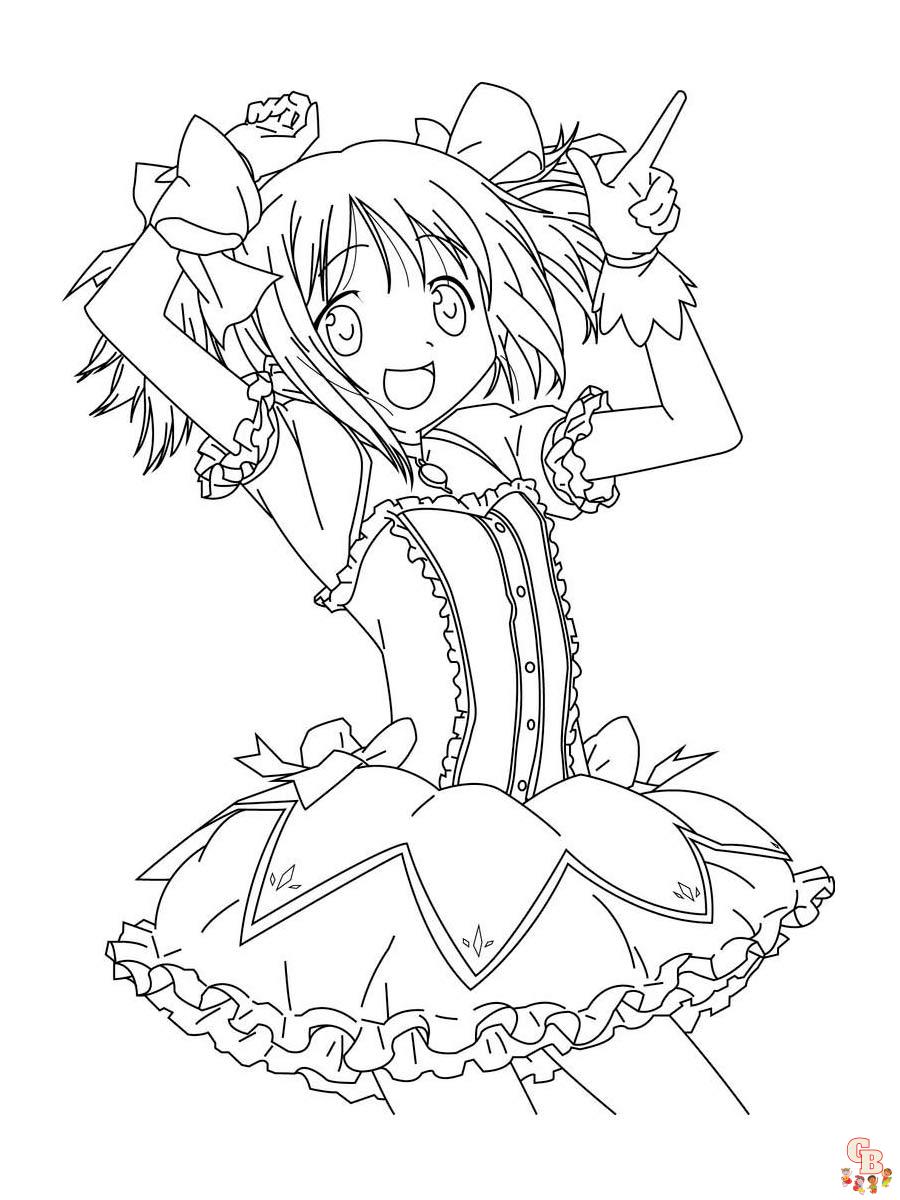 Anime Girl Coloring Pages 37