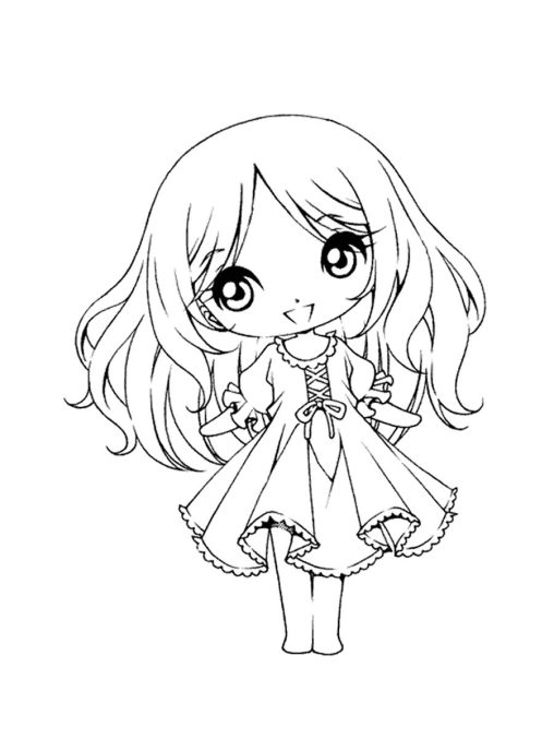 Free Printable Anime Girl Coloring Pages by GBcoloring