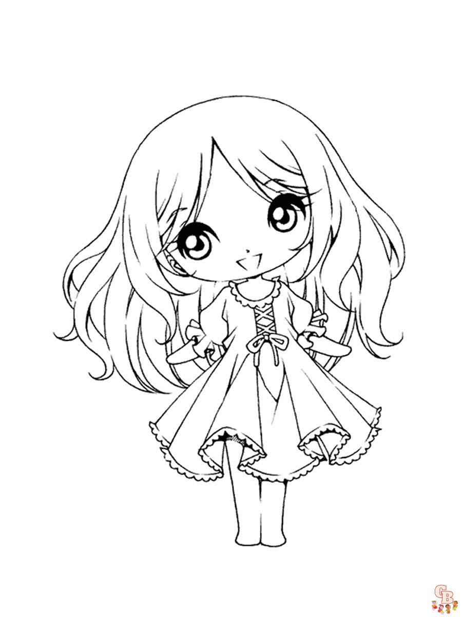 Anime Girl Coloring Pages 42