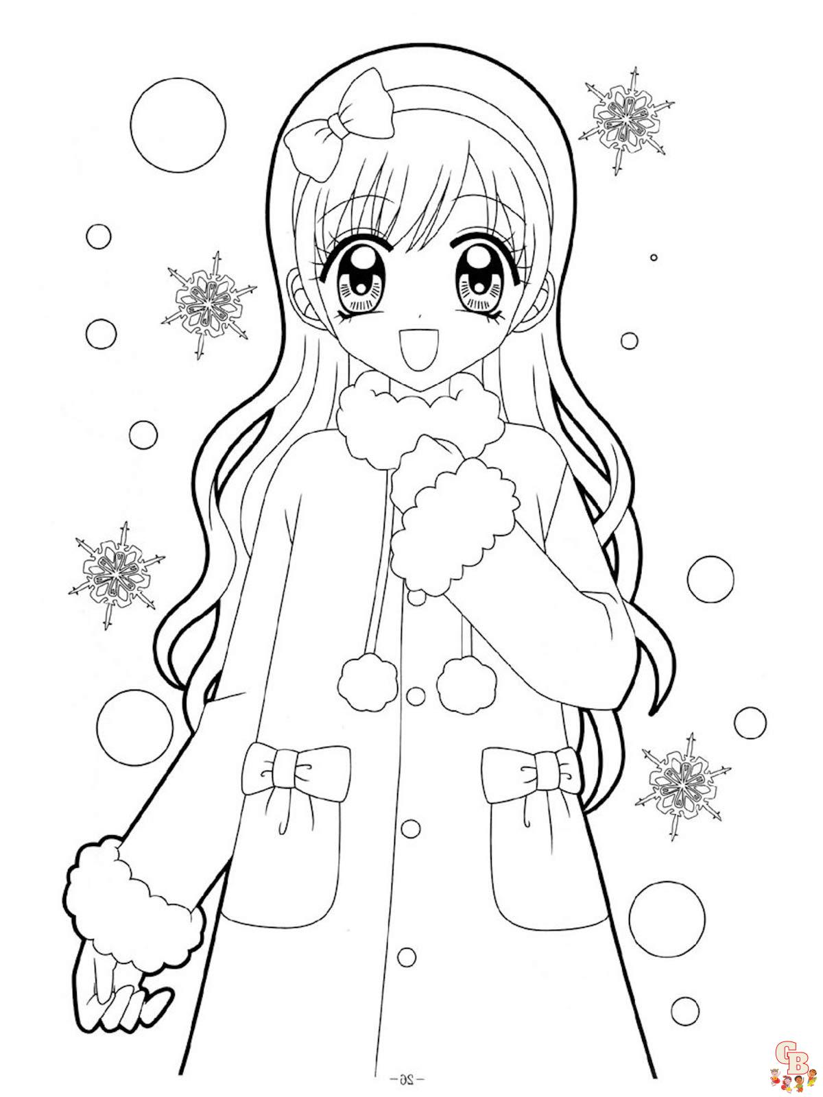 Anime Girl Coloring Pages 45