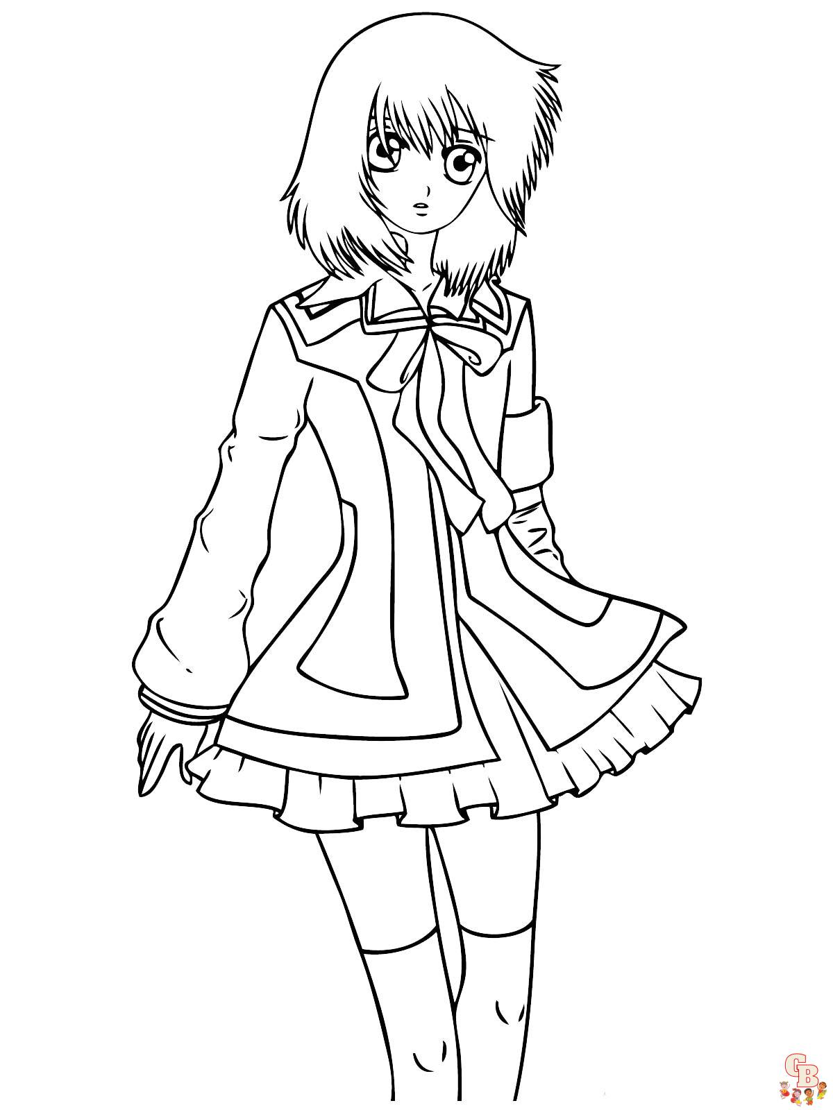 Anime Girl Coloring Pages 50