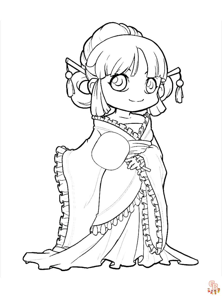 Anime Girl Coloring Pages 51