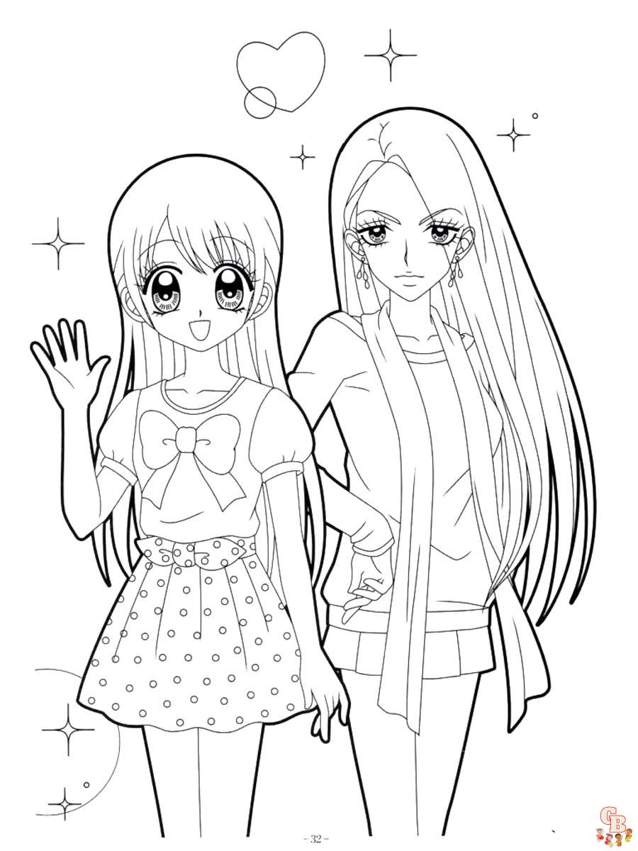 Anime Girl Coloring Pages 52