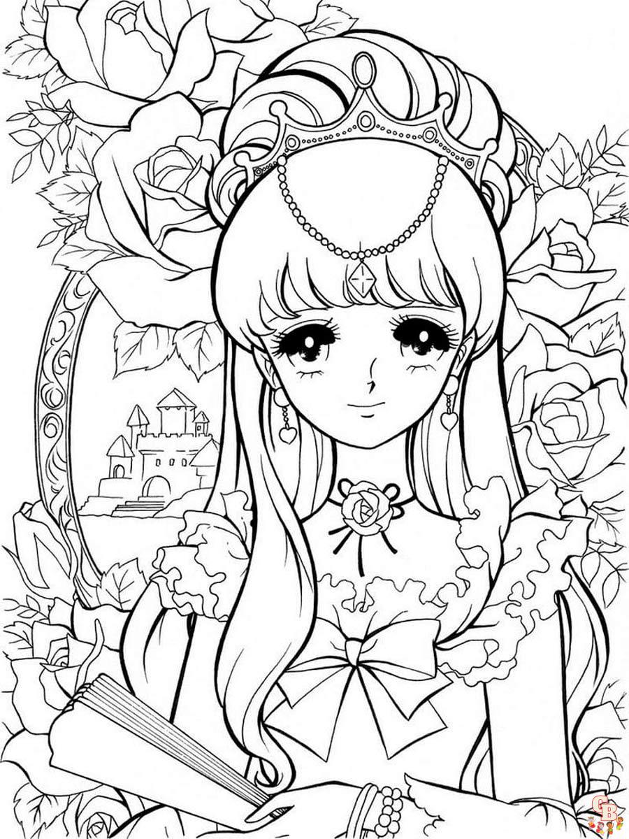 Explore the World of Anime Princess with GBcoloring's Pages