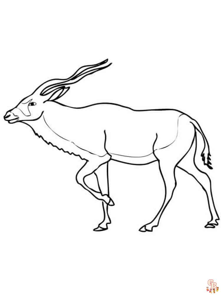 Antelope Coloring Pages 10