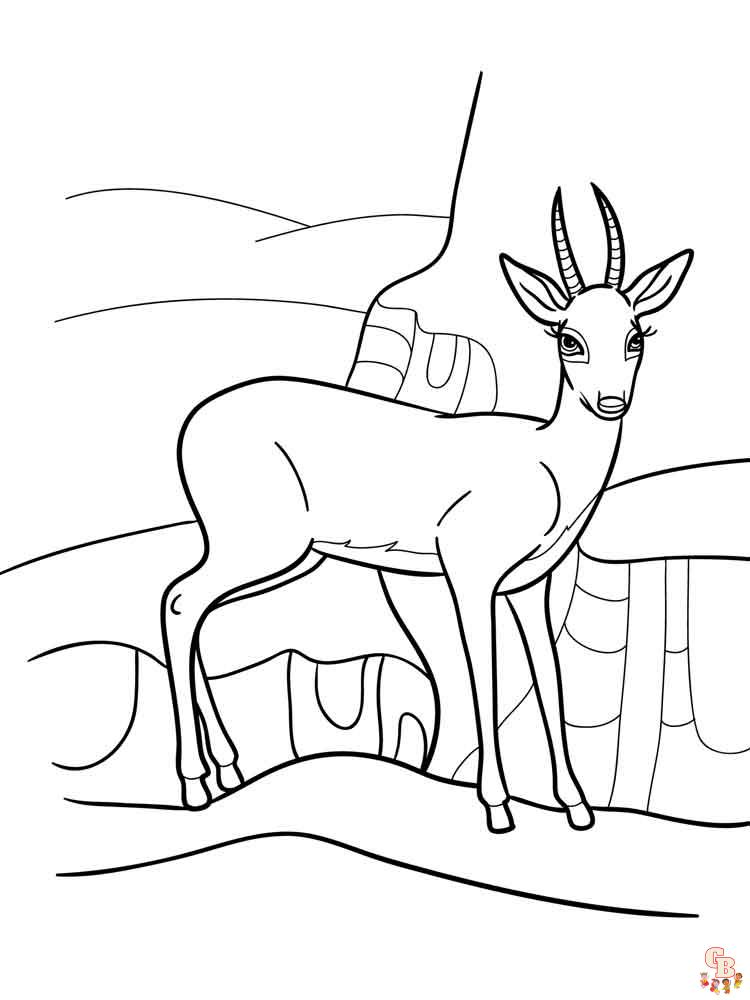 Antelope Coloring Pages 14