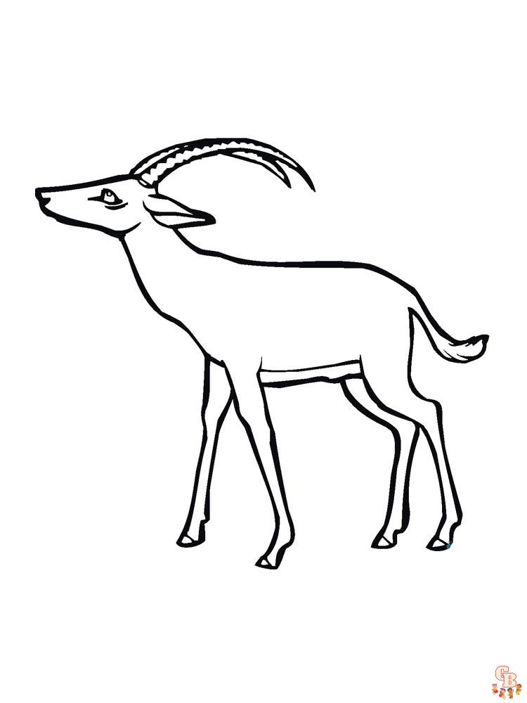Antelope Coloring Pages 17