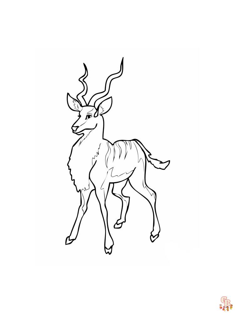 Antelope Coloring Pages 22