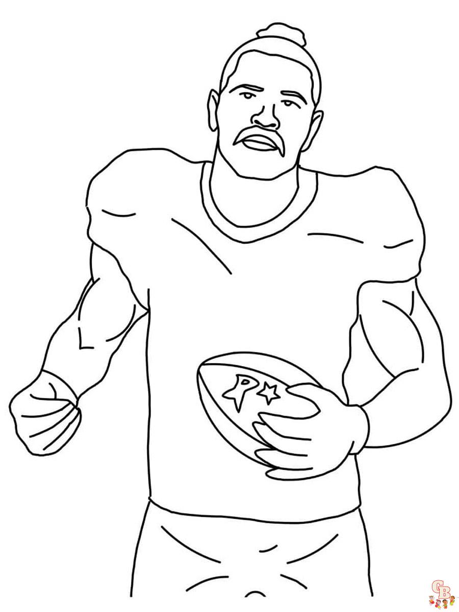 Antonio Brown Coloring Pages: Free Printable Sheets