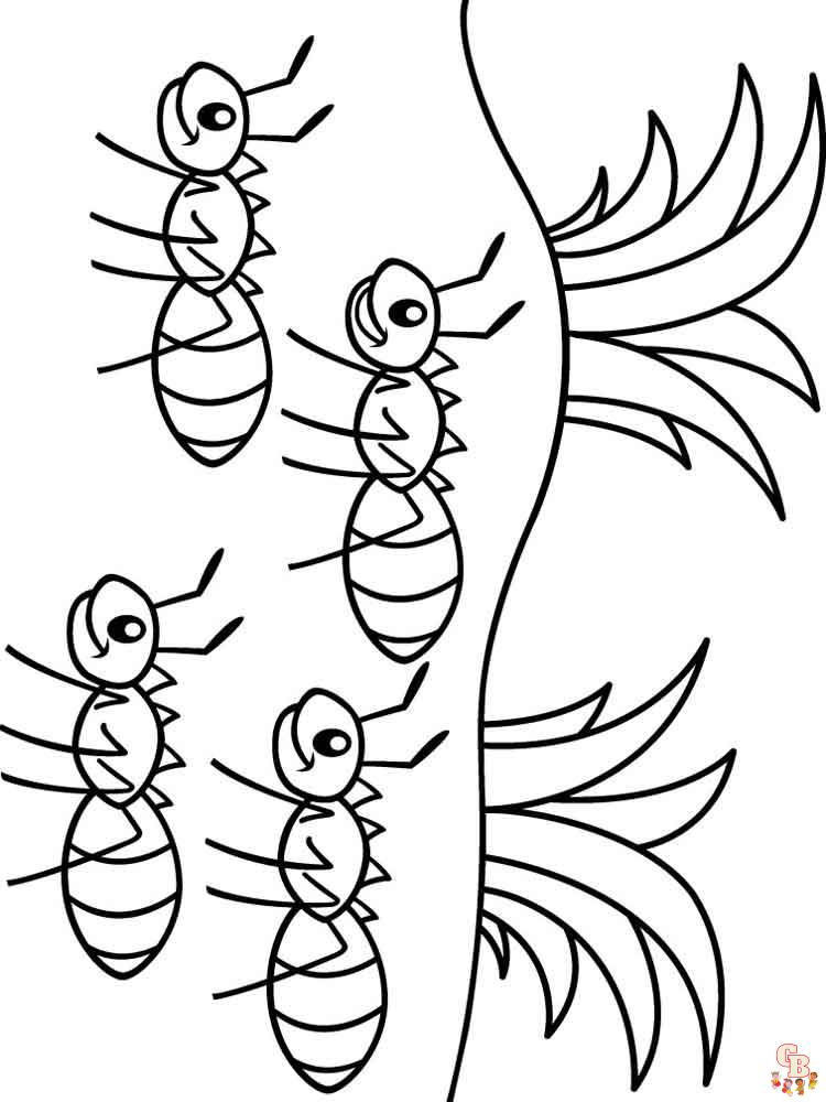 Ants Coloring Pages 1
