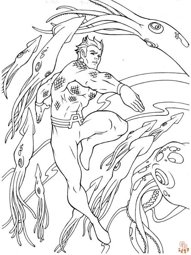 Aquaman Раскраски 12